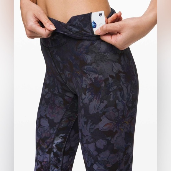 Rare Lululemon Align Pant 28” Nightfall Blossom Multi Purple Floral Leggings Sz4 - Picture 5 of 8